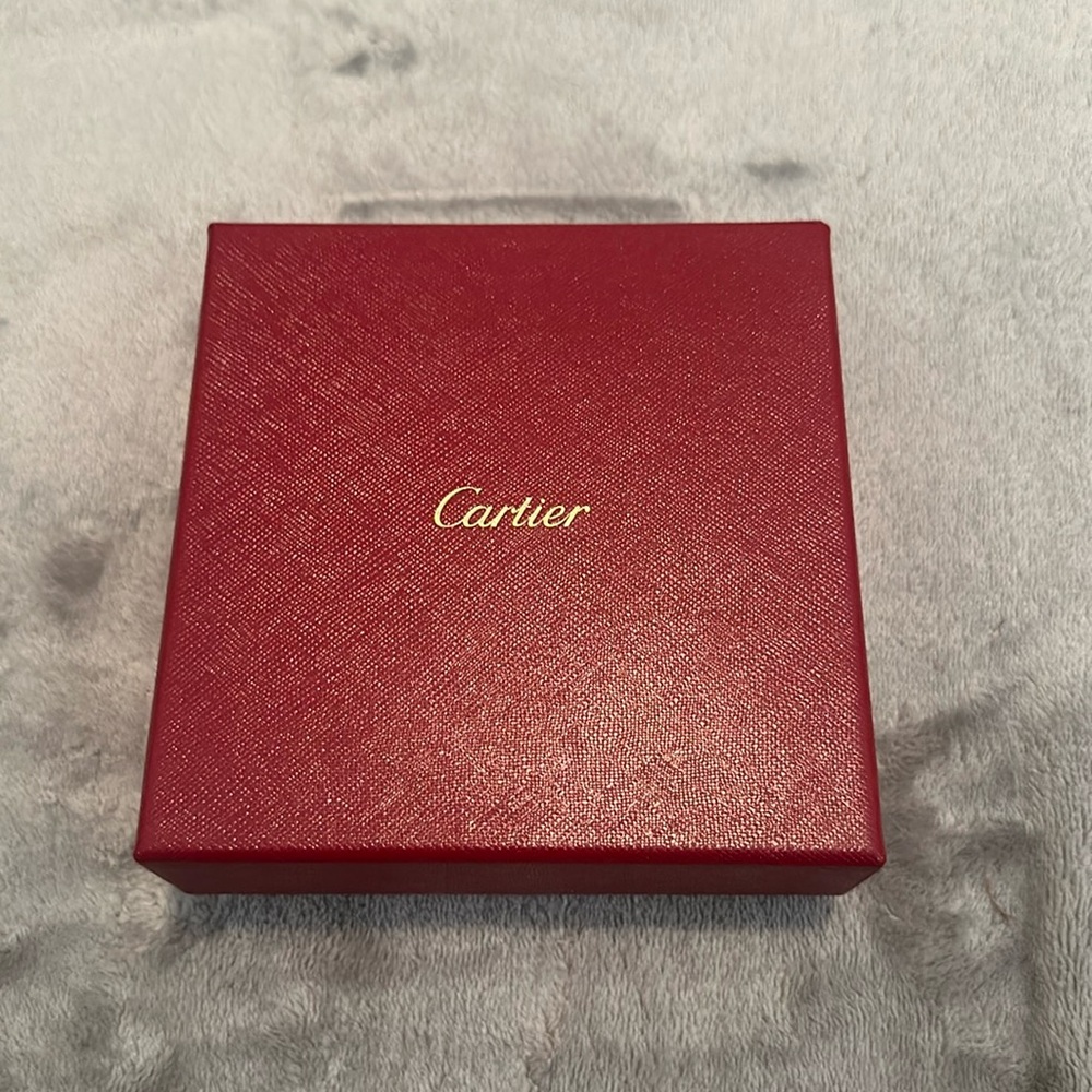 Cartier Red Jewelry Box – Authentic Empty 5" x 5.25" Packaging Case – Classic Lu